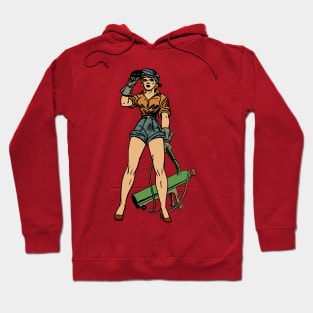 Welder Pin up Girl Hoodie